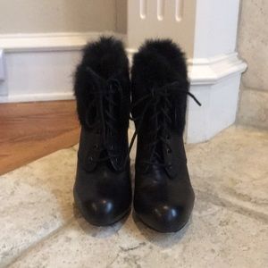 Dolce Vita Leather & Fur Booties, 7.5
